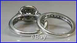 H Samuel 9ct White Gold 0.66 Ct Diamond Ring Perfect Fit Bridal Set Sz I 5.1g