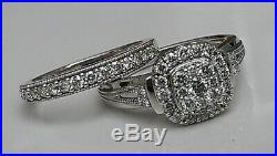 H Samuel 9ct White Gold 0.66 Ct Diamond Ring Perfect Fit Bridal Set Sz K. 5 5.6g