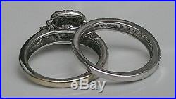 H Samuel 9ct White Gold 0.66 Ct Diamond Ring Perfect Fit Bridal Set Sz K. 5 5.6g