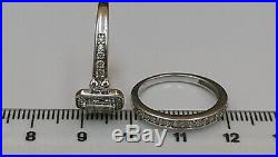 H Samuel 9ct White Gold 0.66 Ct Diamond Ring Perfect Fit Bridal Set Sz M 4.8g