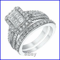H Samuel 9ct White Gold 0.66 Ct Diamond Ring Perfect Fit Bridal Set Sz R 5.0g
