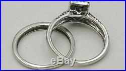 H Samuel 9ct White Gold 0.66 Ct Diamond Ring Perfect Fit Bridal Set Sz R 5.0g