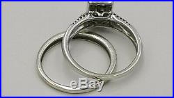 H Samuel 9ct White Gold 0.66 Ct Diamond Ring Perfect Fit Bridal Set Sz R 5.0g