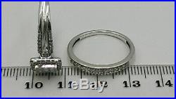 H Samuel 9ct White Gold 0.66 Ct Diamond Ring Perfect Fit Bridal Set Sz R 5.0g