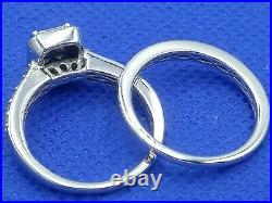 H Samuel 9ct White Gold 1.0 Carat Diamond Ring Perfect Fit Bridal Set Sz O 6.2g