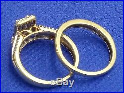 H Samuel 9ct Yellow Gold 0.66 Ct Diamond Ring Perfect Fit Bridal Set Sz M 4.7g