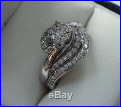 H Samuel Perfect Fit 9ct Gold Half Carat Diamond Bridal Set Size K