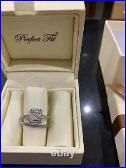 H Samuel Perfect Fit Diamond Ring Bridal Set size K. 0.80ct Yellow Gold