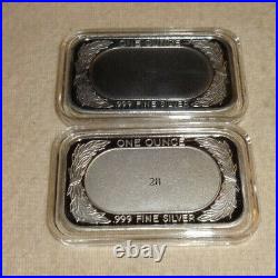 HOT TUB J&S Gold And Silver Mint Enamel & Prooflike Silver Art Bar Set