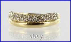 Hallmarked 18ct Gold, 3 row Diamond set Band Ring, Perfect Wedding band REF29