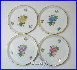 Herend VICTORIA Coaster Set of 4 LVF #341 PERFECT Peony Butterflies Purple Blue