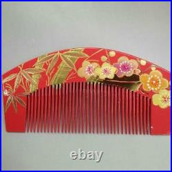 Honmakie Pure Gold Hairpin Comb Three-Piece Set 6092 made in Japan