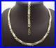 Hugs & Kisses Bracelet Necklace Chain Set 14K Yellow Gold Plated Silver 925