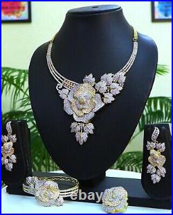 Indian/Pakistani Jewellery Set With pure 18 Kt / 24 Kt Gold Plated Polish
