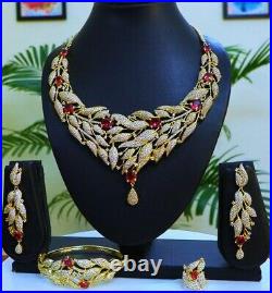 Jewellery Designer Necklace with 18 kt / 24 Kt Pure Gold Plated Rhodium Polish