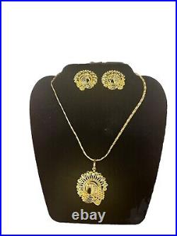 Jewels of Elegance 24k Gold Plated Jewelry 3pc Set In Box