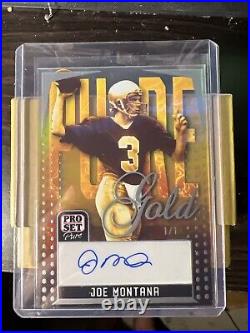 Joe Montana Leaf Pro Set Pure Gold 1/1 Auto 49ers Legend Hof