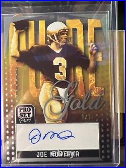 Joe Montana Leaf Pro Set Pure Gold 1/1 Auto 49ers Legend Hof