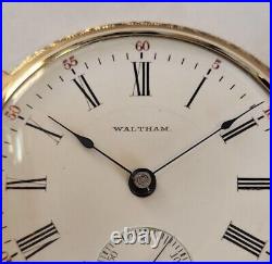 K6 INCREDIBLE NEW OLD STOCK 1900 huge 18s 14K SOLID GOLD BOXED WALTHAM RUNS A+