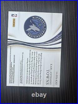 Karl-anthony Towns 2019-20 Immaculate Platinum Game-used/worn Patch Auto 1/1