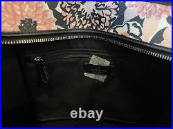 Kate Spade Large Zip Shoulder Tote Bag Pink Black Dahlia Floral Staci Wallet Set