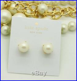 Kate Spade Women Purely Pearly Statement Necklace + Earrings 2pc Gift Set NWT