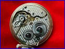 L@@k1917 Hamilton 992, 21j Gold Set, Adj, Perfect D/s Dial, Pocket Watch