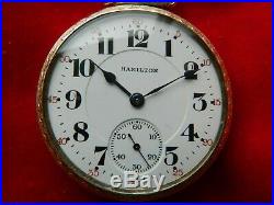 L@@k1917 Hamilton 992, 21j Gold Set, Adj, Perfect D/s Dial, Pocket Watch