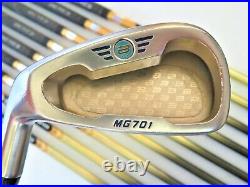 LEFT-HANDED PERFECT 10pc HONMA BERES MG701 2STAR R-FLEX IRONS SET INV 44fr D49