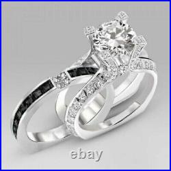 Lab Created 4Ct Round Cut Bridal Set Inside Pure Ring In 14K White Gold Over CZ