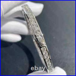 Lab Created Diamond Channel Setting Women's Bangle In 14K White Gold Plated