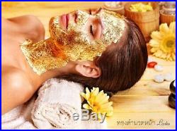 Large 24K Gold Leaf Sheets Face Mask Facial Treatment PURE Gold 100% 3.15x3.15