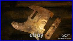Left Handed Telecaster Pickguard & Control Plate SET Pure Copper Hand Made