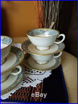 Lenox Autumn(1)Set of 6 Footed Cups and Saucers1st QualityPERFECT GOLD STAMP