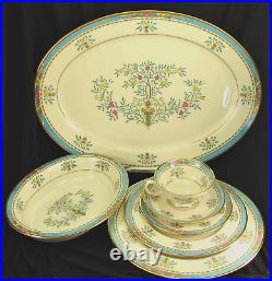 Lenox Blue Tree Gold Stamp China 12 Five Piece Settings, Bowls & Platter PERFECT