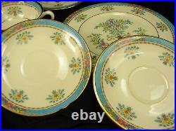 Lenox Blue Tree Gold Stamp China 12 Five Piece Settings, Bowls & Platter PERFECT