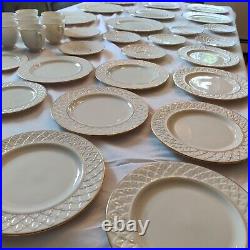 Lenox Jacquard Gold fine china set- Service for 8- 40 pieces- complete, perfect