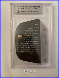 Lionel Messi Perfect10N #/50 Gold 2022-23 Topps UEFA Club Competitions Case hit