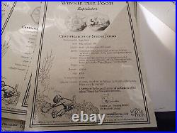 (Lot 969) Complete Set Winnie the Pooh with pure 24ct Gold