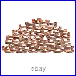 Lot Unisex Tibetan Copper Bracelets Magnetic Inidan Pattern Pure Copper