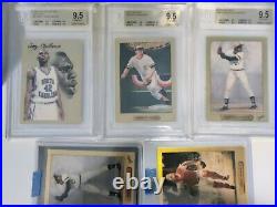 Lot of 5 PM CARDS FINE pure GOLD 999.9 sports cards 3 are graded 9.5! Free ship