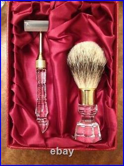 Luxurious Royal Brierley Gold-plated & Crystal Shaving Set The Perfect Gift