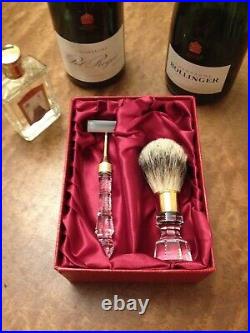 Luxurious Royal Brierley Gold-plated & Crystal Shaving Set The Perfect Gift