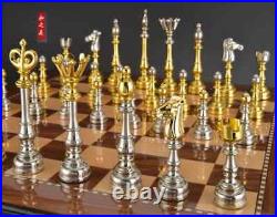 Luxury chess set pure metal zinc alloy chess pieces