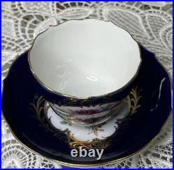 Meissen Cobalt And Gold Cup And Saucier In Perfect Condition