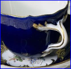 Meissen Cobalt And Gold Cup And Saucier In Perfect Condition