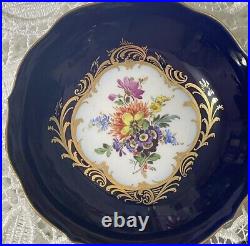 Meissen Cobalt And Gold Cup And Saucier In Perfect Condition