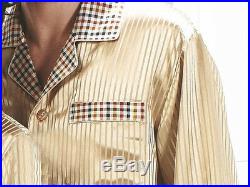 Men's 30MM Heavy Weight 100% Pure Mulberry Silk Pajamas Set Silk Sleepwear S M L