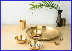 Metals Kansa /Bronze Dinner Set (Dish Set) 6 Pc (12 Inch) Original 100 % Pure