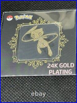 Mew Pokémon TCG 24k Gold Plated Sticker Gradeable Officially Licensed From Korea